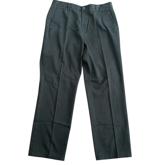 DOCKERS FLAT FRONT TROUSER PANTS CLASSIC FIT BLACK WAIST 36 - Picture 2 of 8